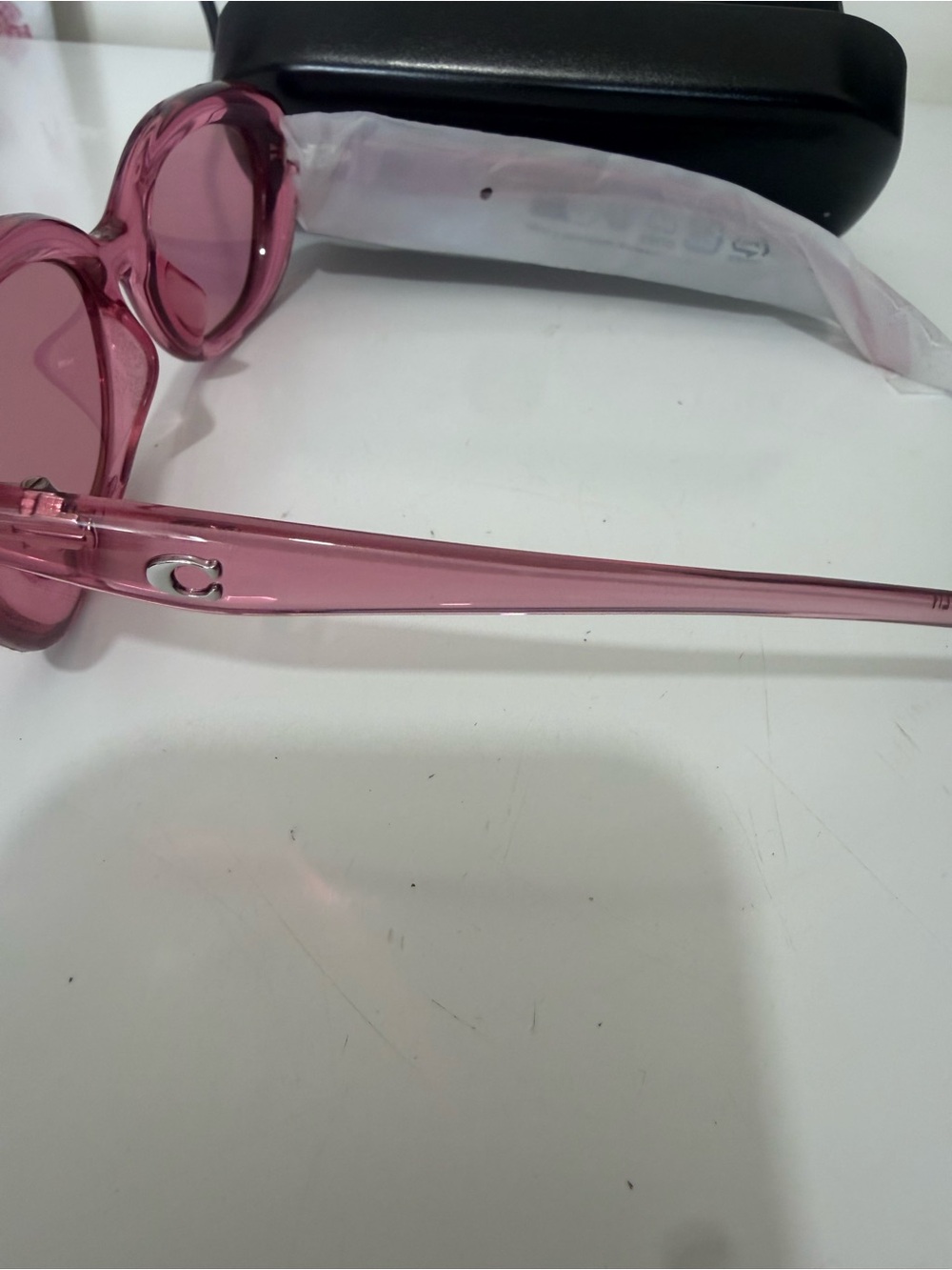Pink Round Women's Sunglasses - Unbranded